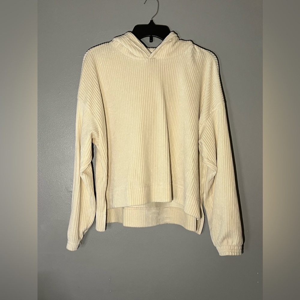 Aerie Ribbed Hoodie - Cream